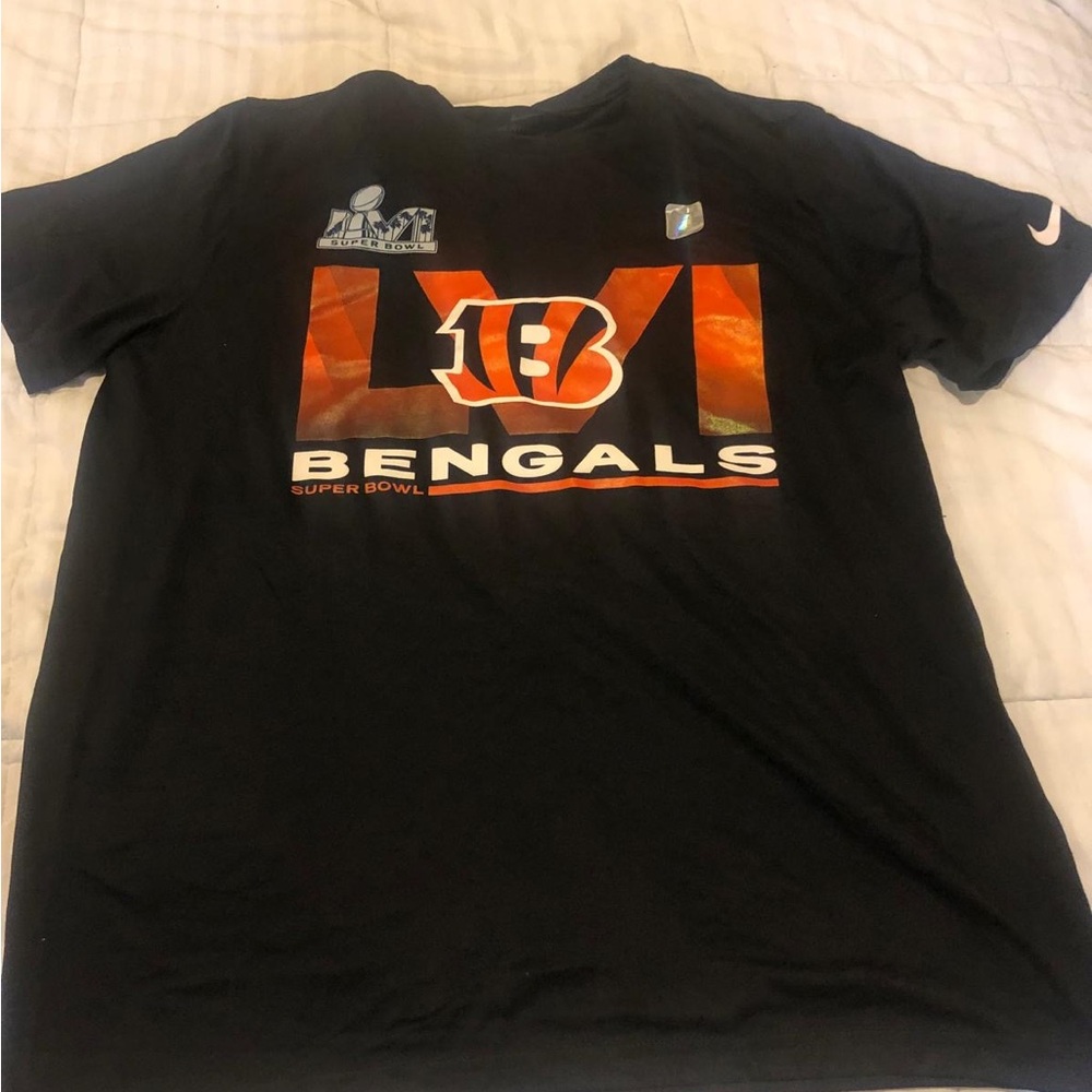 Nike Black and Orange Bengals Super Bowl Tee